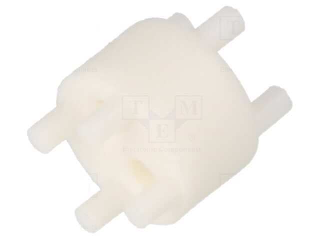 Afstandbus; LED; Øext: 6,4mm; ØLED: 3mm,5mm; L: 7,4mm; wit; UL94V-2 Afstandbus; LED; Øext: 6,4mm; ØLED: 3mm,5mm; L: 7,4mm; wit; UL94V-2